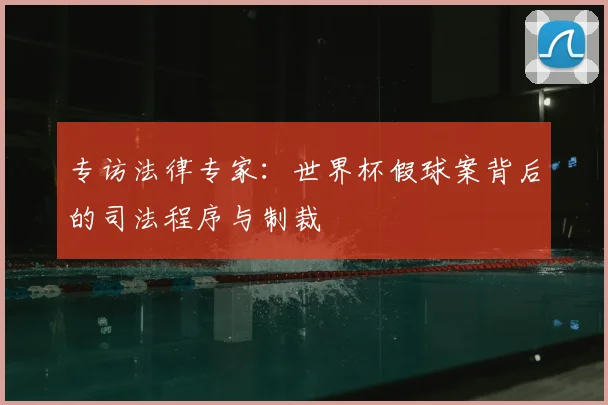 专访法律专家:世界杯假球案背后的司法程序与制裁
